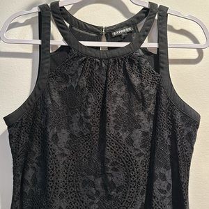 Express Black Lace Tank Top Blouse